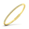 Demure - 14K Yellow Gold Square Set Diamond Bangle - 0.75 ct