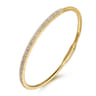 Demure - 14K Yellow Gold Two Row Diamond Closed Bangle Bracelet - 0.75 ct