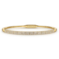 Demure - Closed Bangle Bracelet 14K Yellow Gold Diamond 0.75ct
