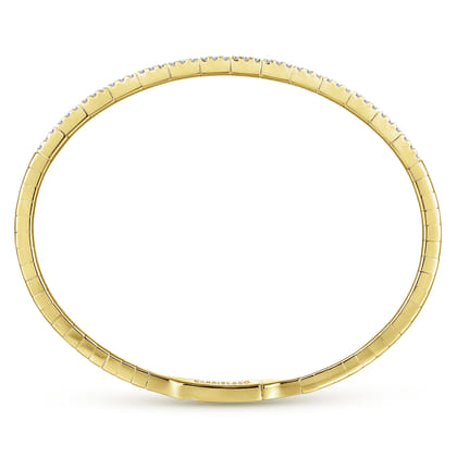 Demure - Closed Bangle Bracelet 14K Yellow Gold Diamond 0.75ct
