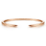 Demure - High Polished 14K Rose Gold Split Cuff Bracelet