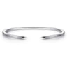 Demure - High Polished 14K White Gold Split Cuff Bracelet