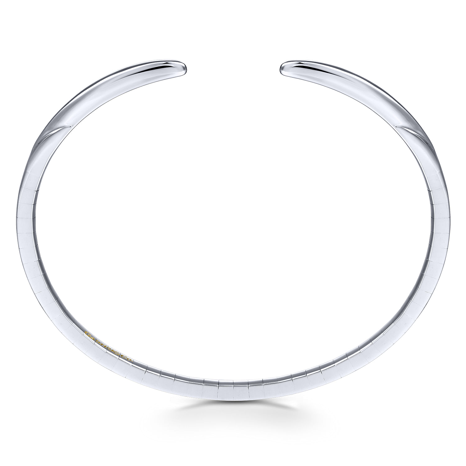 Demure - High Polished 14K White Gold Split Cuff Bracelet - Shot 3