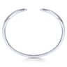 Demure - High Polished 14K White Gold Split Cuff Bracelet