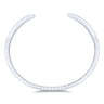 Demure - High Polished 14K White Gold Split Cuff Bracelet