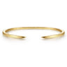 Demure - High Polished 14K Yellow Gold Open Bangle Bracelet