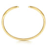 Demure - High Polished 14K Yellow Gold Open Bangle Bracelet
