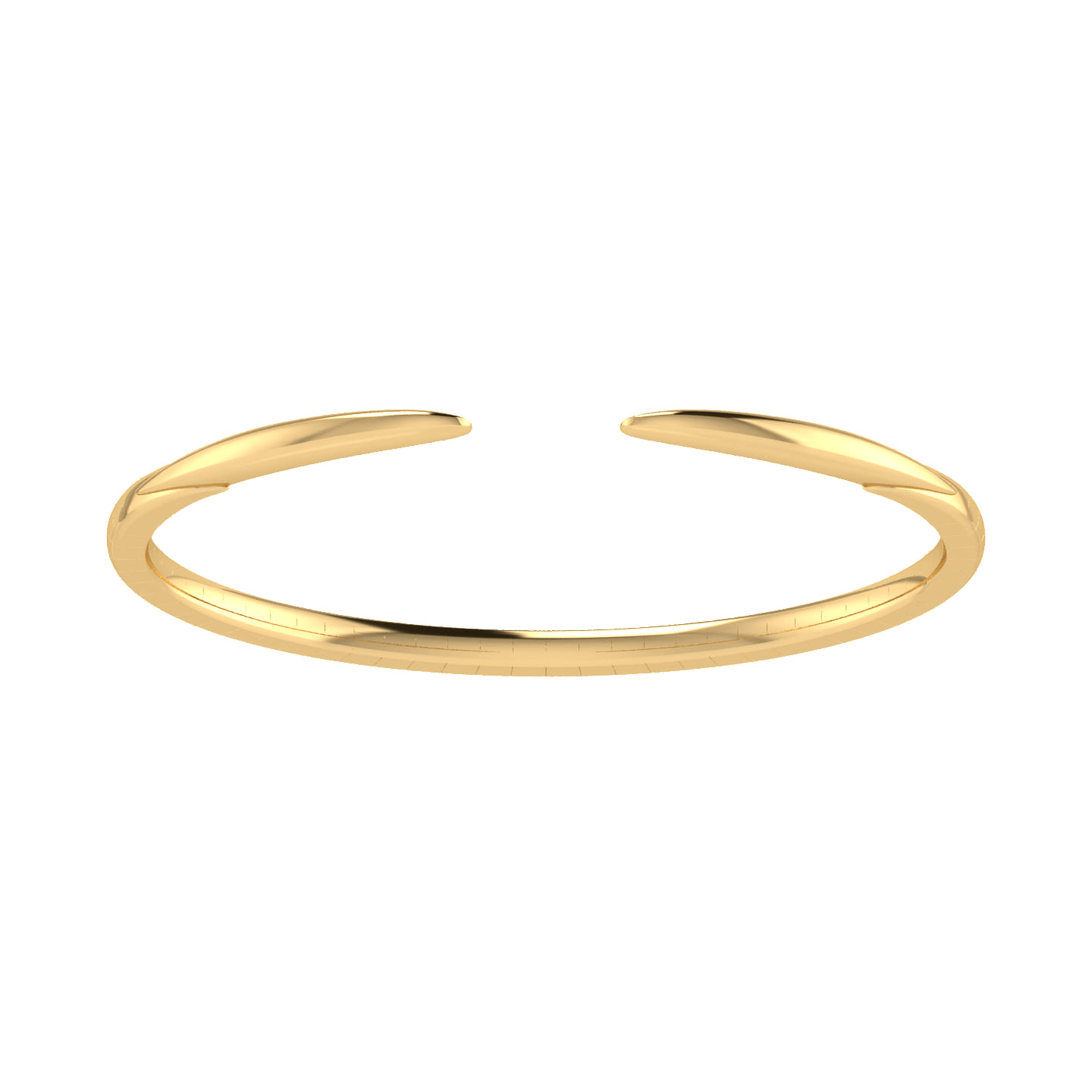 Demure - High Polished 14K Yellow Gold Split Cuff Bracelet - Shot 1