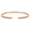 Demure - Split 14K Rose Gold Diamond Spear Bangle - 0.5 ct