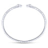 Demure - Split 14K White Gold Diamond Spear Bangle - 0.5 ct