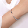 Demure - Split 14K White Gold Diamond Spear Bangle - 0.5 ct