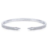 Demure - Split 14K White Gold Diamond Spear Bangle - 0.5 ct