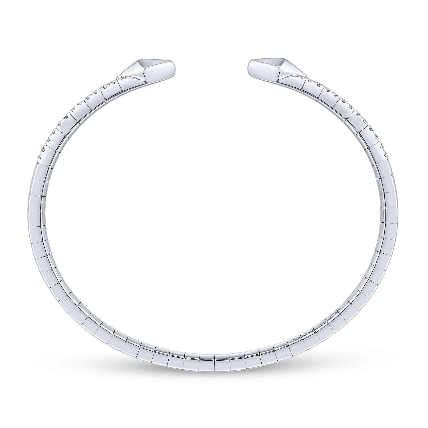 Demure - Split 14K White Gold Diamond Spear Bangle - 0.5 ct - Shot 3