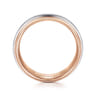 Derek - 14K White-Rose Gold 8mm - Two Tone Men's Wedding Band in Satin Finish