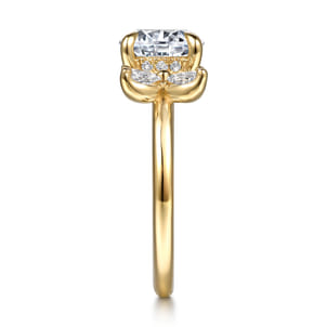Desire - 14K Yellow Gold Toi et Moi Round Diamond Engagement Ring