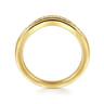 Curved Wedding Ring in 14k Yellow Gold with Round Natural Diamond at Gabriel & Co.