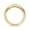 Curved Wedding Ring in 14k Yellow Gold with Round Natural Diamond at Gabriel & Co.