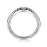 Curved Wedding Ring in Platinum with Round Natural Diamond at Gabriel & Co.