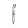 Curved Wedding Ring in Platinum with Round Natural Diamond at Gabriel & Co.