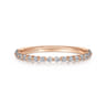 Straight Wedding Ring in 14k Rose Gold with Round Natural Diamond at Gabriel & Co.