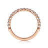 Straight Wedding Ring in 14k Rose Gold with Round Natural Diamond at Gabriel & Co.