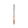 Straight Wedding Ring in 14k Rose Gold with Round Natural Diamond at Gabriel & Co.