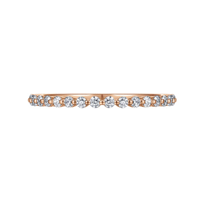 Devinne - 14K Rose Gold Single Prong Diamond Anniversary Band
