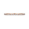 Straight Wedding Ring in 14k Rose Gold with Round Natural Diamond at Gabriel & Co.