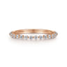 Straight Wedding Ring in 14k Rose Gold with Round Natural Diamond at Gabriel & Co.