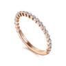 Straight Wedding Ring in 14k Rose Gold with Round Natural Diamond at Gabriel & Co.