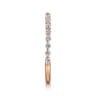 Straight Wedding Ring in 14k Rose Gold with Round Natural Diamond at Gabriel & Co.