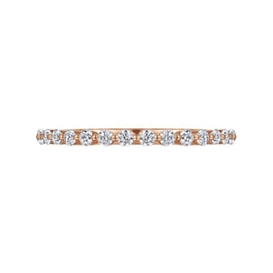 Devinne - 14K Rose Gold Single Prong Diamond Anniversary Band