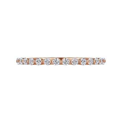 Devinne - 14K Rose Gold Single Prong Diamond Anniversary Band