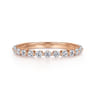 Straight Wedding Ring in 14k Rose Gold with Round Natural Diamond at Gabriel & Co.