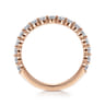 Straight Wedding Ring in 14k Rose Gold with Round Natural Diamond at Gabriel & Co.