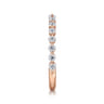 Straight Wedding Ring in 14k Rose Gold with Round Natural Diamond at Gabriel & Co.