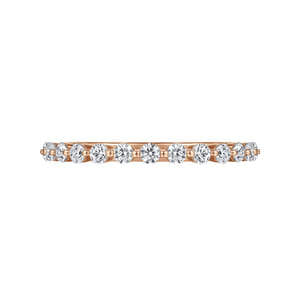 Devinne - 14K Rose Gold Single Prong Diamond Anniversary Band