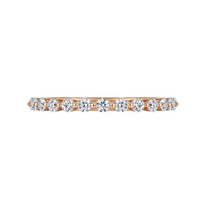 Devinne - 14K Rose Gold Single Prong Diamond Anniversary Band