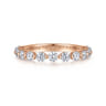 Straight Wedding Ring in 14k Rose Gold with Round Natural Diamond at Gabriel & Co.