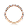 Straight Wedding Ring in 14k Rose Gold with Round Natural Diamond at Gabriel & Co.