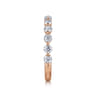 Straight Wedding Ring in 14k Rose Gold with Round Natural Diamond at Gabriel & Co.