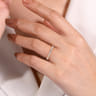 Straight Wedding Ring in 14k Rose Gold with Round Natural Diamond at Gabriel & Co.