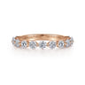 Straight Wedding Ring in 14k Rose Gold with Round Natural Diamond at Gabriel & Co.