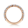 Straight Wedding Ring in 14k Rose Gold with Round Natural Diamond at Gabriel & Co.
