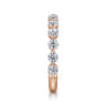 Straight Wedding Ring in 14k Rose Gold with Round Natural Diamond at Gabriel & Co.
