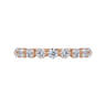 Straight Wedding Ring in 14k Rose Gold with Round Natural Diamond at Gabriel & Co.