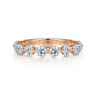 Straight Wedding Ring in 14k Rose Gold with Round Natural Diamond at Gabriel & Co.
