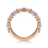 Straight Wedding Ring in 14k Rose Gold with Round Natural Diamond at Gabriel & Co.