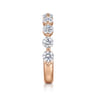 Straight Wedding Ring in 14k Rose Gold with Round Natural Diamond at Gabriel & Co.