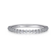 Devinne - 14K White Gold Single Prong Diamond Anniversary Band